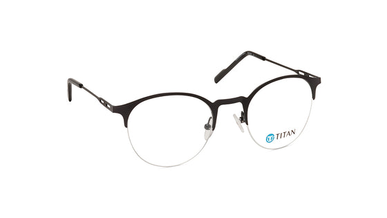 Black Semi rimmed Unisex Eyeglasses (TA0070UHM01MBKV|50)