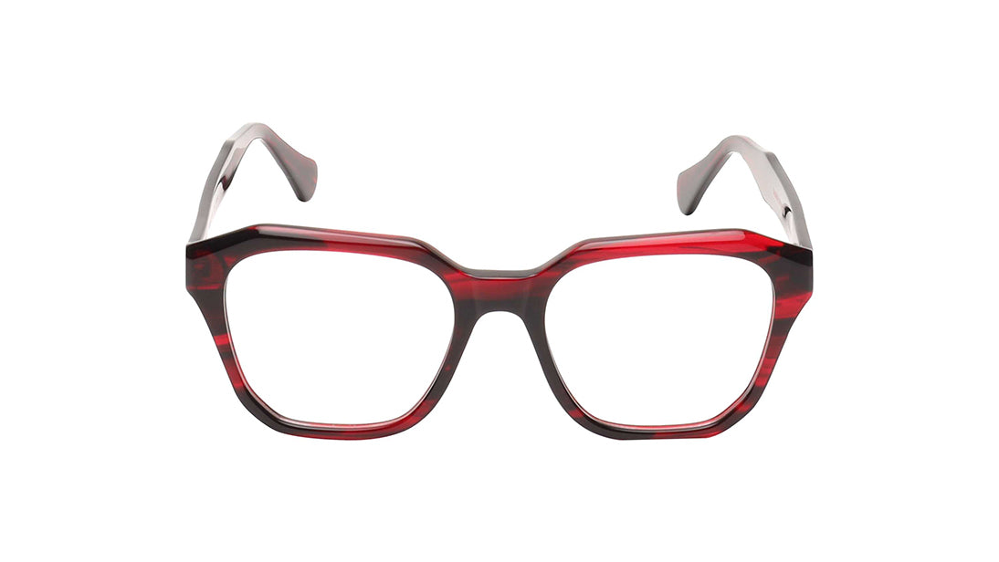 Maroon Rimmed Unisex Eyeglasses (TA0081UFP1MBUV|50)