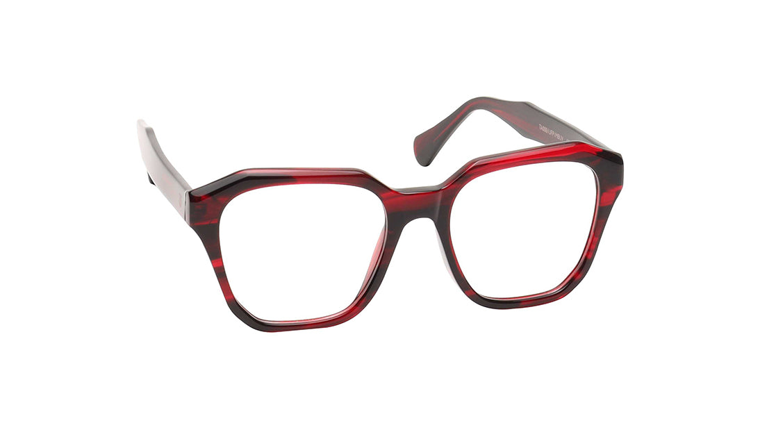Maroon Rimmed Unisex Eyeglasses (TA0081UFP1MBUV|50)
