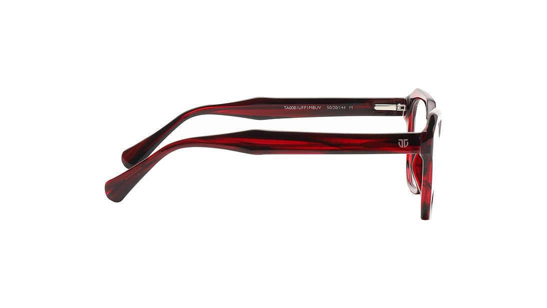 Maroon Rimmed Unisex Eyeglasses (TA0081UFP1MBUV|50)
