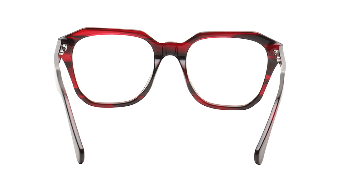 Maroon Rimmed Unisex Eyeglasses (TA0081UFP1MBUV|50)