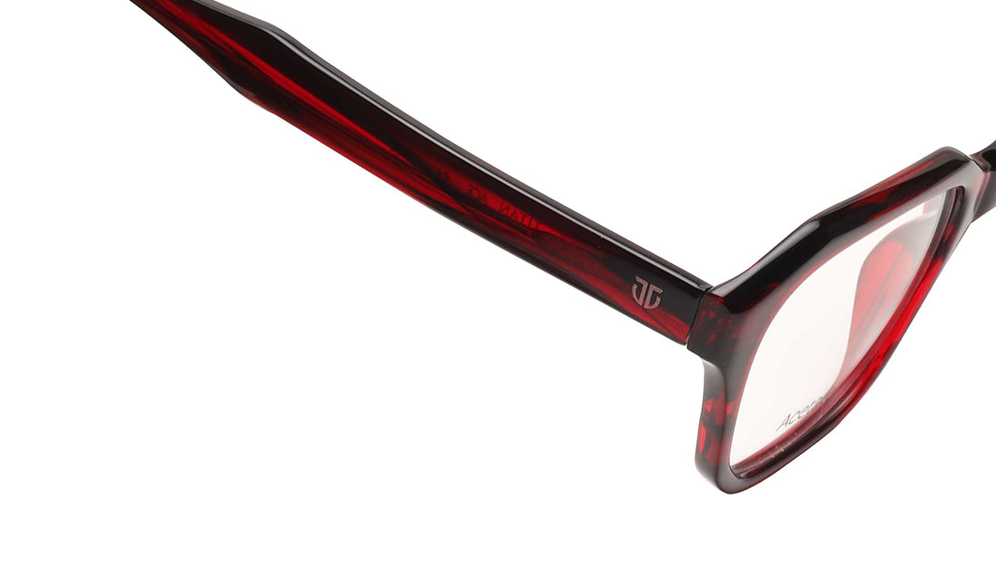 Maroon Rimmed Unisex Eyeglasses (TA0081UFP1MBUV|50)