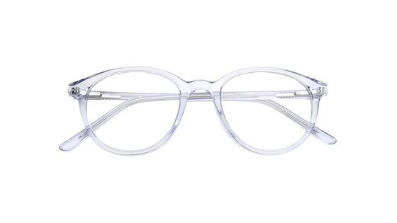 Transparent Rimmed Unisex Eyeglasses (TA0084UFP5MTRV|48)
