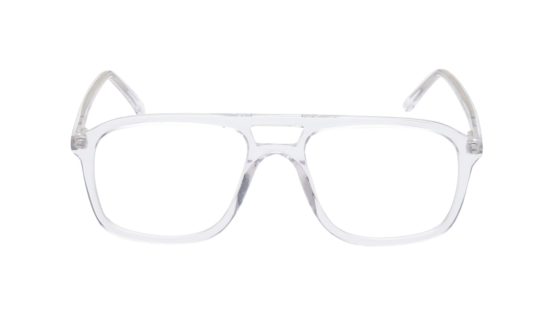 Transparent Aviator Rimmed Eyeglasses for Men