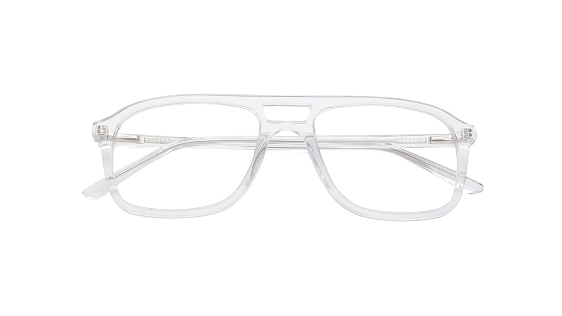 Transparent Aviator Rimmed Eyeglasses for Men