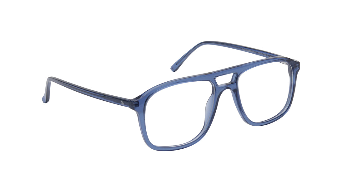 Blue Aviator Rimmed Eyeglasses for Men