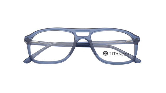 Blue Aviator Rimmed Eyeglasses for Men