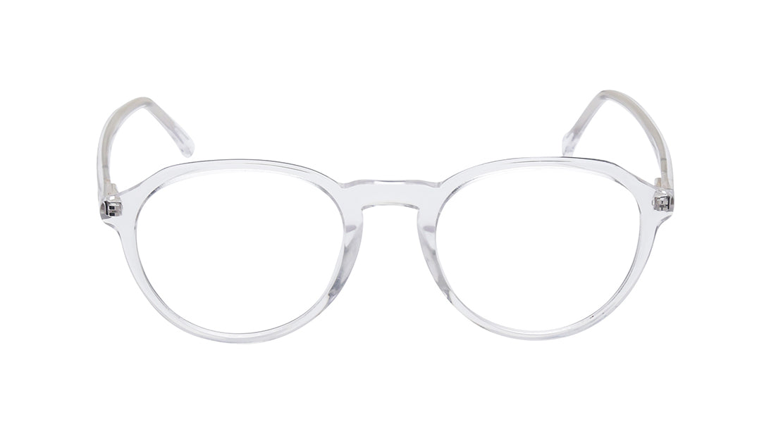 Transparent Round Rimmed Eyeglasses for Men