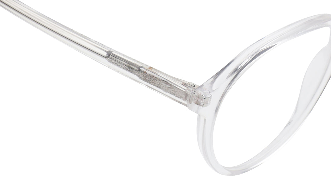 Transparent Round Rimmed Eyeglasses for Men