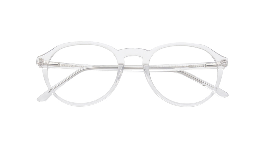 Transparent Round Rimmed Eyeglasses for Men