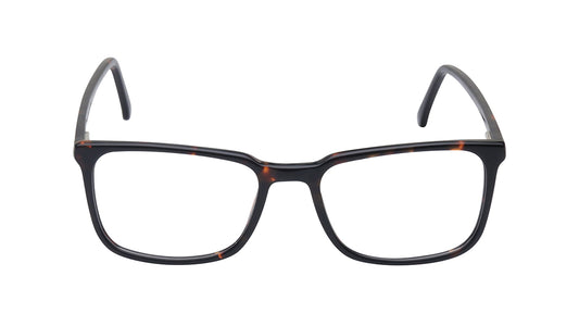 Brown Rectangle Rimmed Eyeglasses for Men