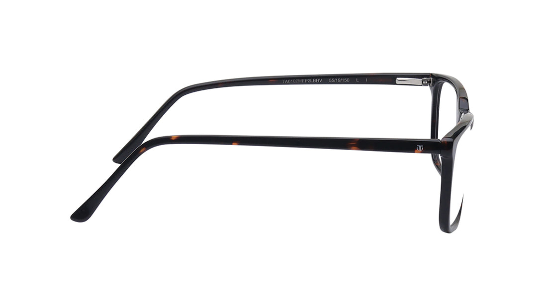 Brown Rectangle Rimmed Eyeglasses for Men