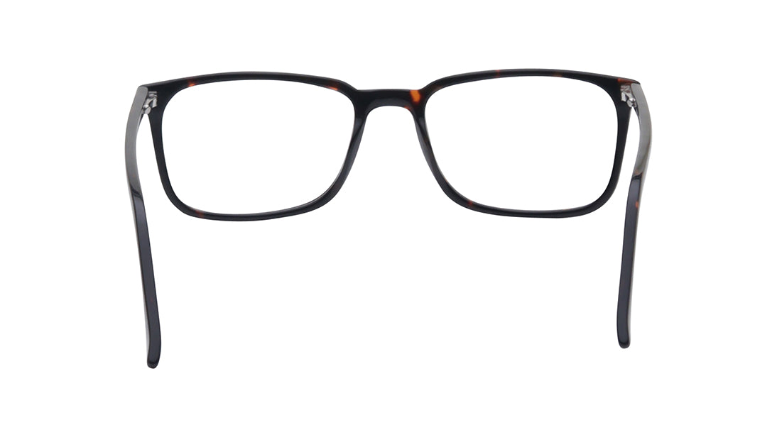 Brown Rectangle Rimmed Eyeglasses for Men
