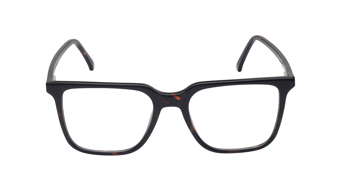 Square Brown Rimmed Eyeglasses for Men