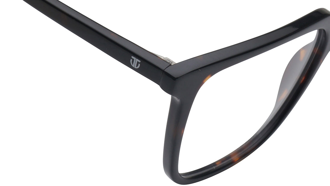 Square Brown Rimmed Eyeglasses for Men