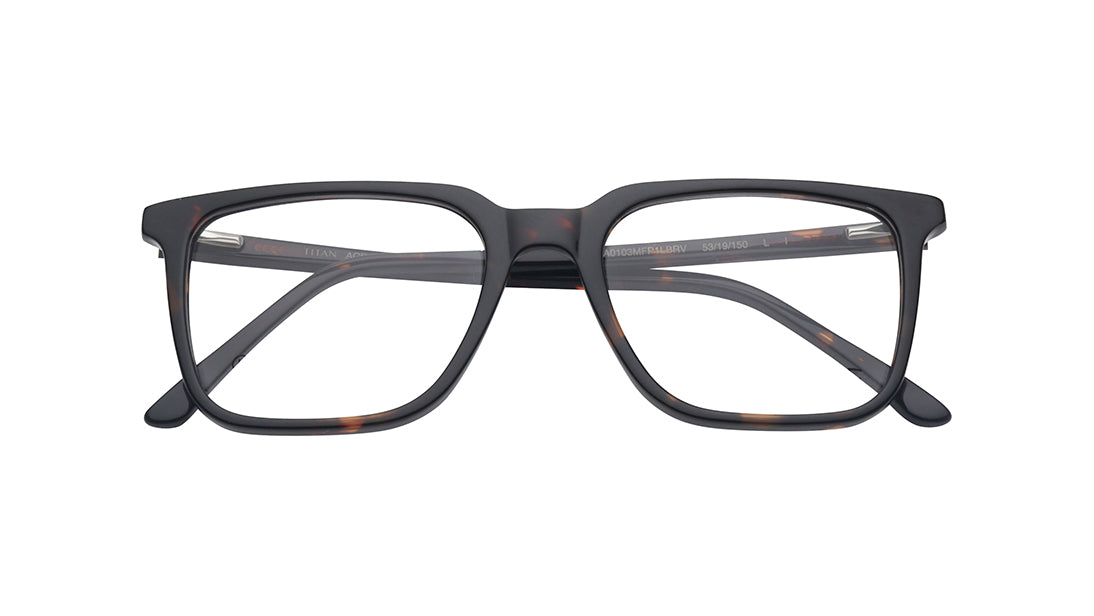 Square Brown Rimmed Eyeglasses for Men