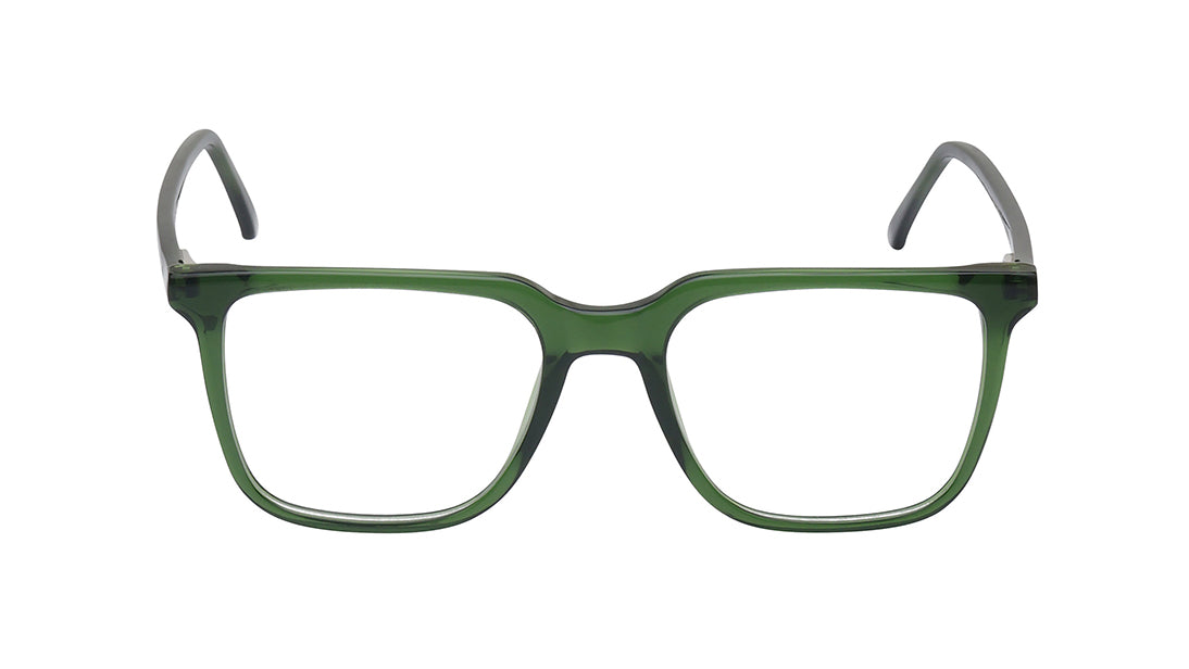 Green Square Rimmed Eyeglasses for Men