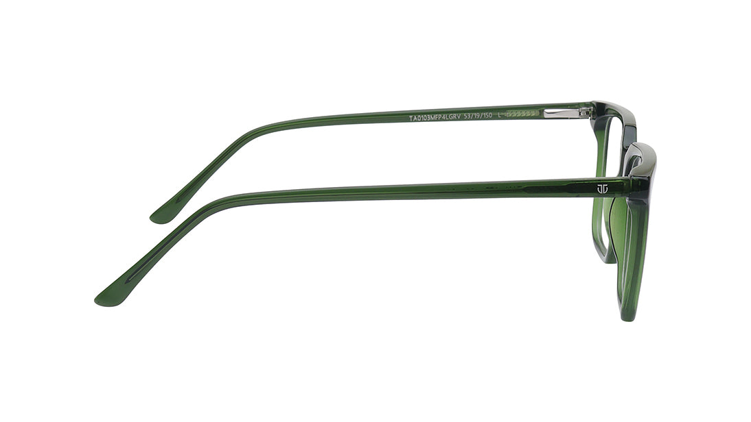 Green Square Rimmed Eyeglasses for Men