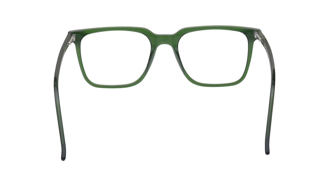 Green Square Rimmed Eyeglasses for Men