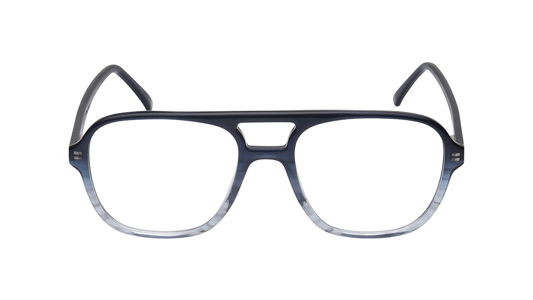 Blue Square Rimmed Eyeglasses for Men