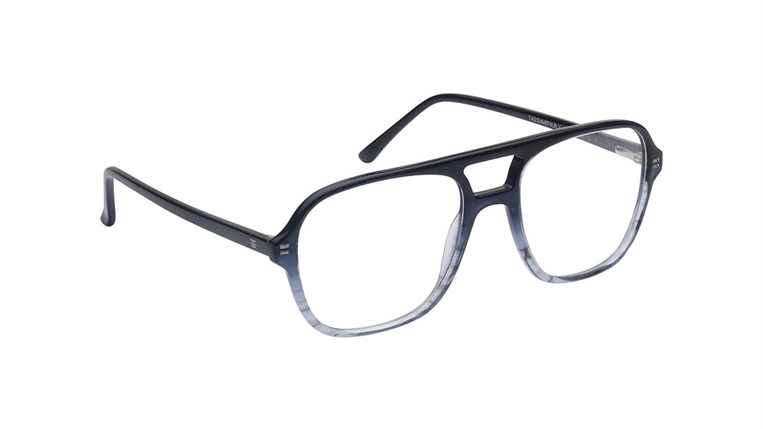 Blue Square Rimmed Eyeglasses for Men