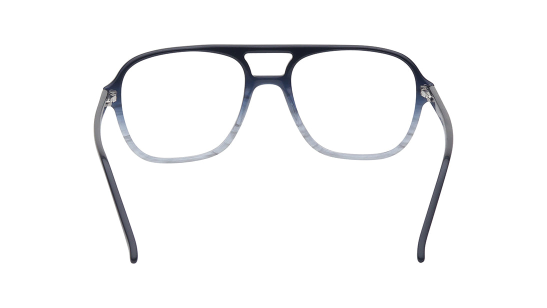 Blue Square Rimmed Eyeglasses for Men