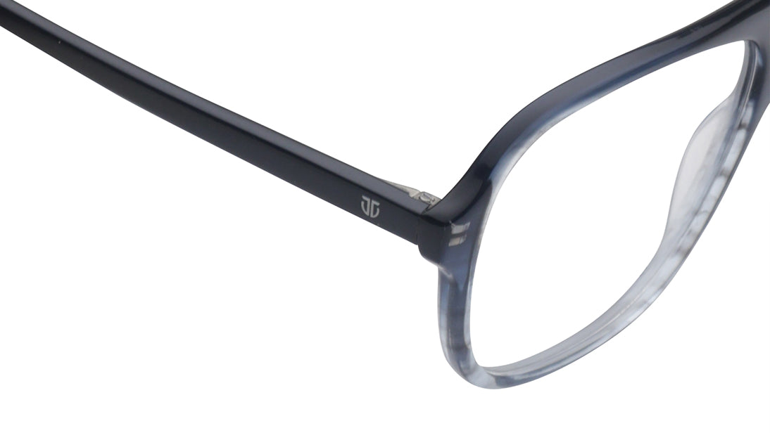 Blue Square Rimmed Eyeglasses for Men