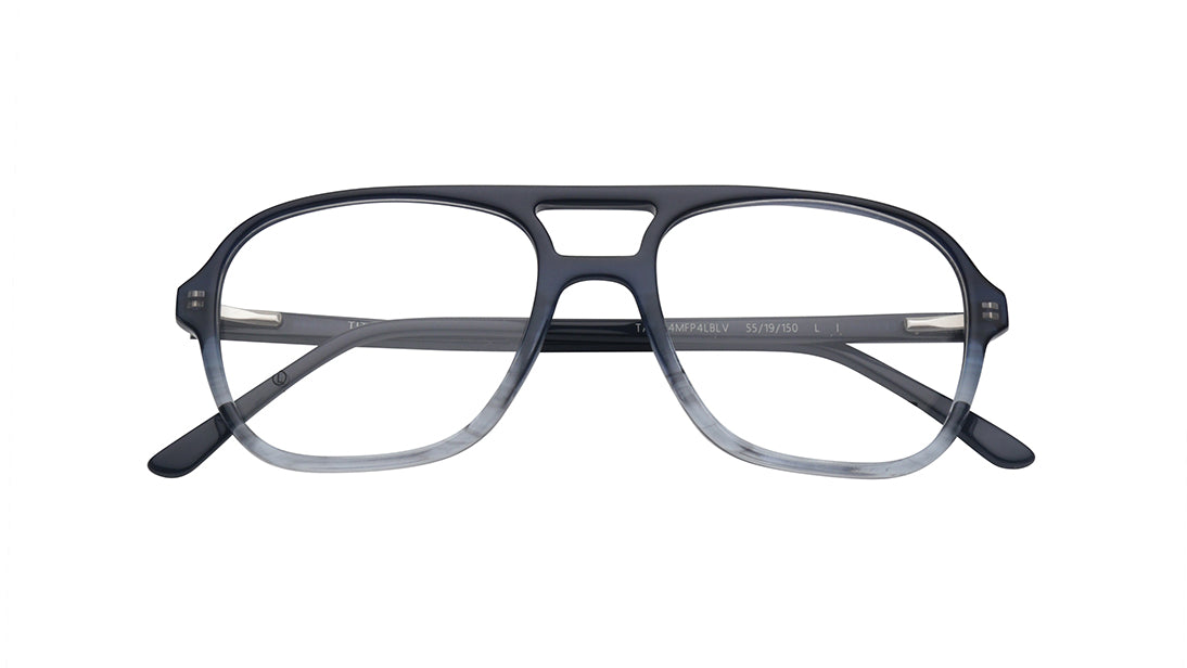 Blue Square Rimmed Eyeglasses for Men