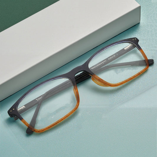 Square Rimmed Men Eyeglasses (TC1014MFP5LBRV|56)