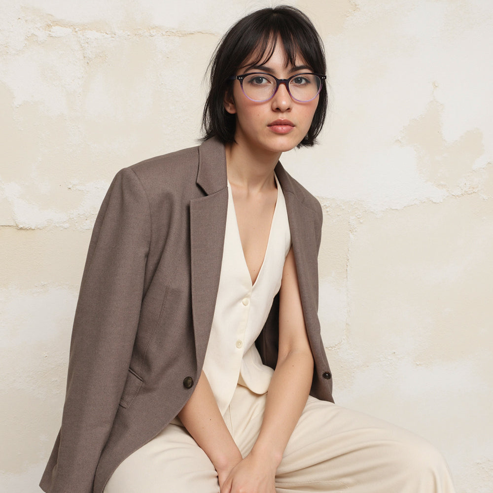 Round Rimmed Women Eyeglasses (TC1021WFP5SBKV|50)