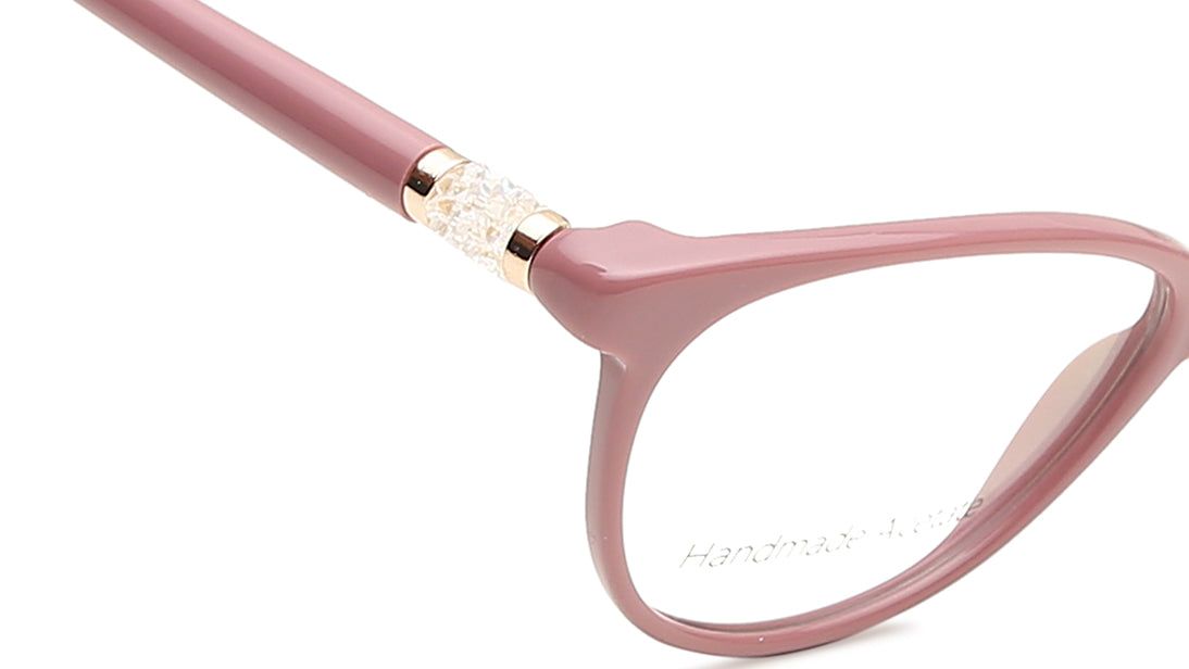 Pink Cateye Rimmed Eyeglasses  (TC1042WFP4LNUV|54)