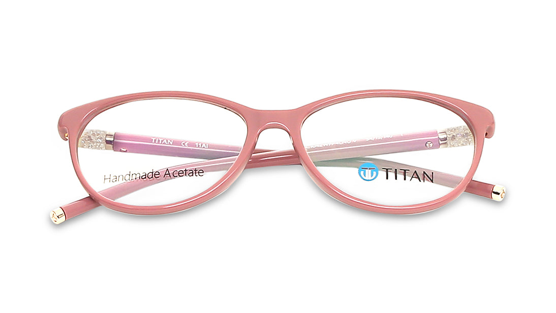Pink Cateye Rimmed Eyeglasses  (TC1042WFP4LNUV|54)