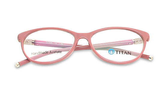 Pink Cateye Rimmed Eyeglasses  (TC1042WFP4LNUV|54)