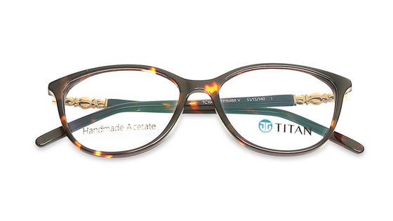 Brown Cateye Rimmed Eyeglasses  (TC1043WFP1MBRV|51)