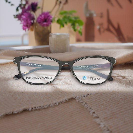 Grey Cateye Rimmed Eyeglasses  (TC1044WFP1LGRV|53)