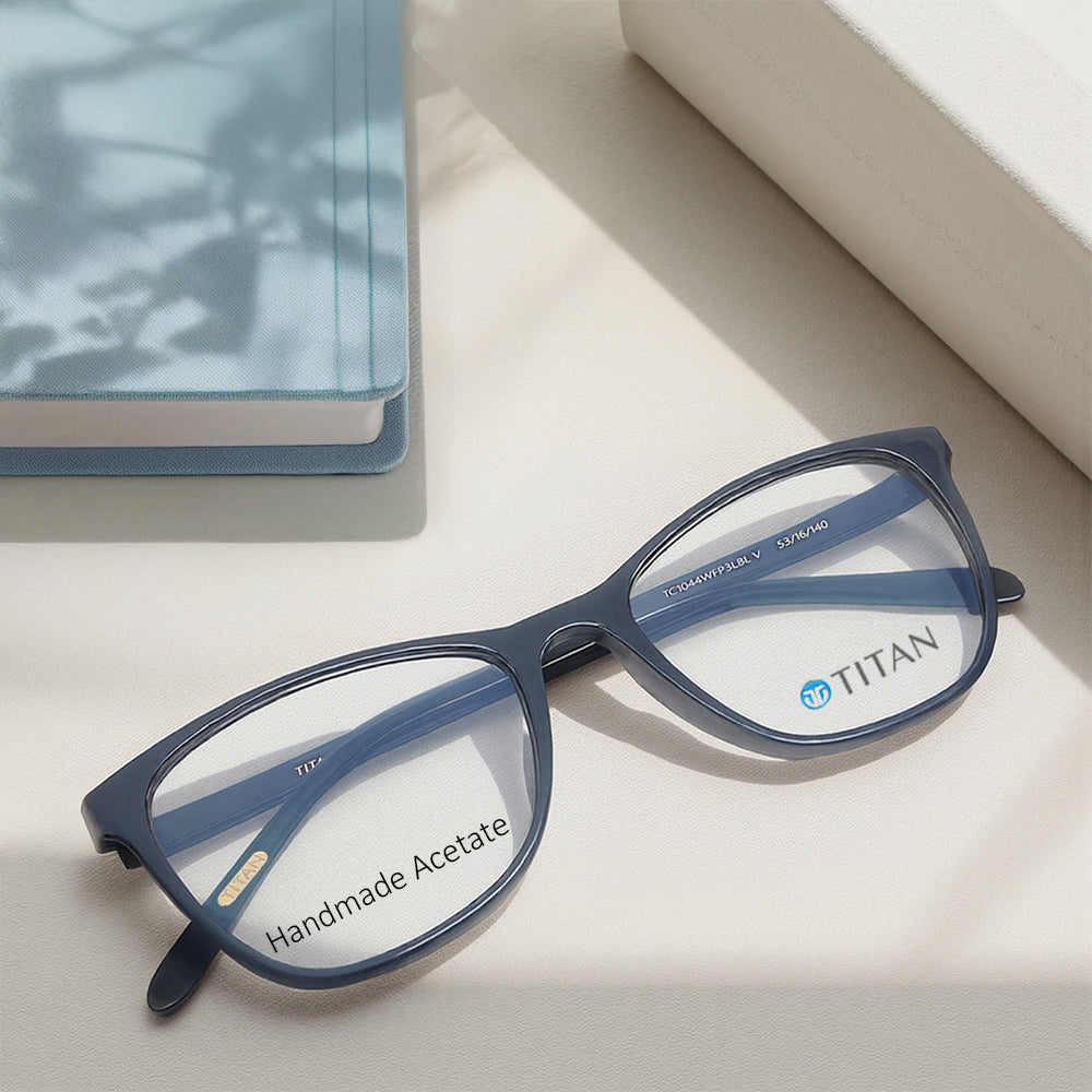Blue Cateye Rimmed Eyeglasses  (TC1044WFP3LBLV|53)