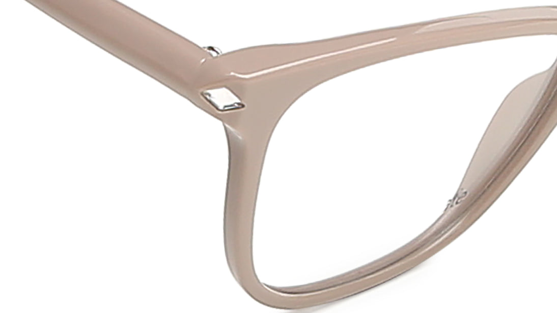 Nude Cateye Rimmed Eyeglasses  (TC1044WFP4LNUV|53)