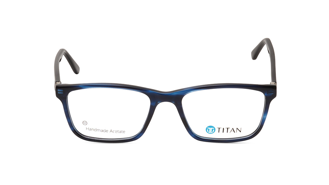 Blue Rectangle Men Eyeglasses (TC1058MFP2MBLV|53)