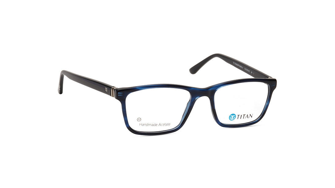 Blue Rectangle Men Eyeglasses (TC1058MFP2MBLV|53)