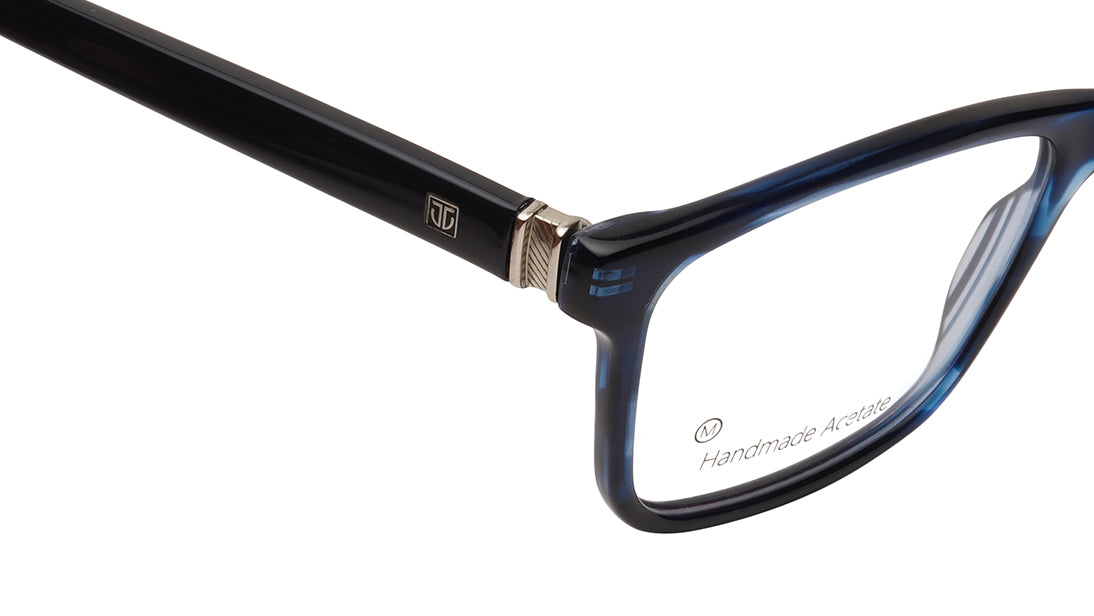 Blue Rectangle Men Eyeglasses (TC1058MFP2MBLV|53)