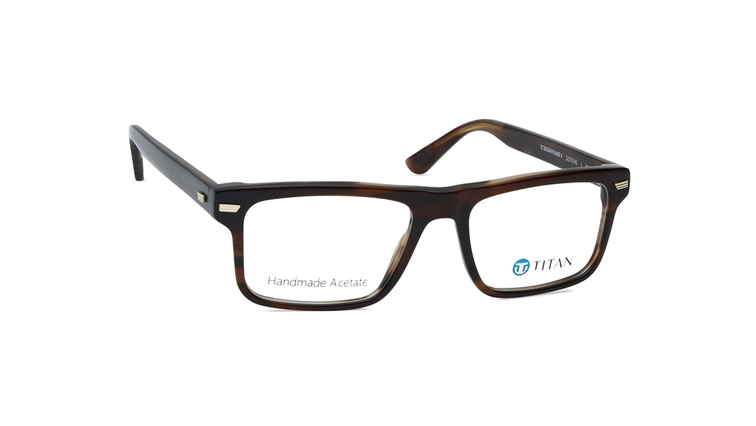 Brown Rectangle Men Eyeglasses (TC1063MFP2MBRV|52)