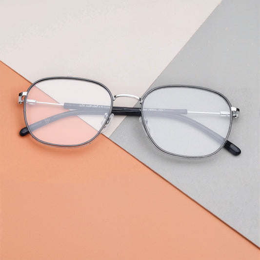Grey Rimmed Unisex Eyeglasses (TC1077UFM2MLGV|53)