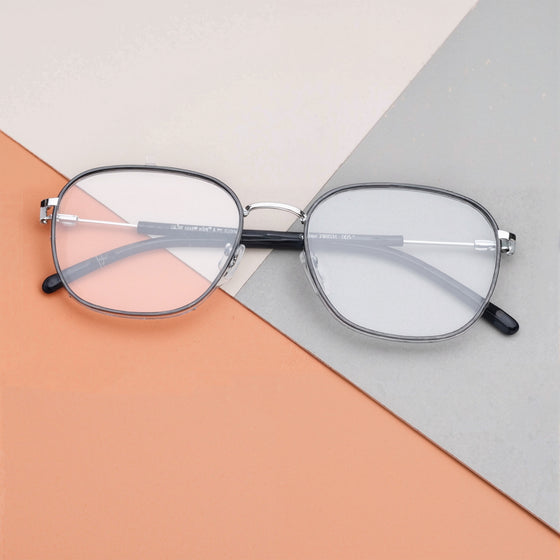 Grey Rimmed Unisex Eyeglasses (TC1077UFM2MLGV|53)