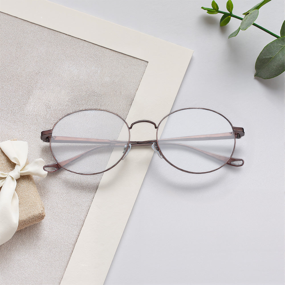 Brown Rimmed Unisex Eyeglasses