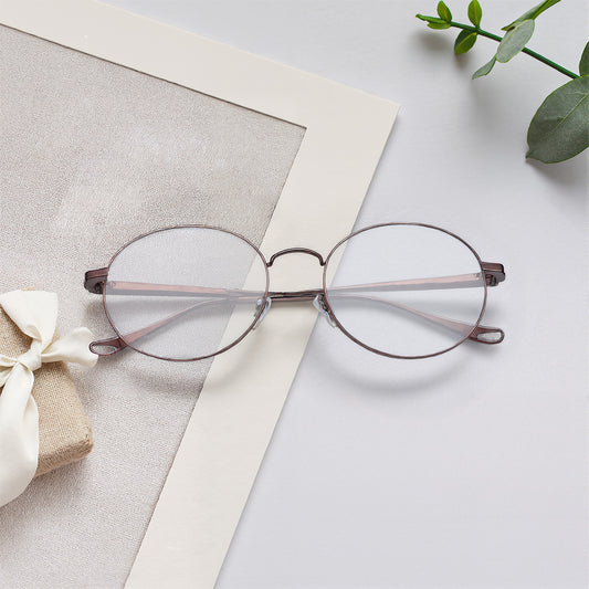 Brown Rimmed Unisex Eyeglasses