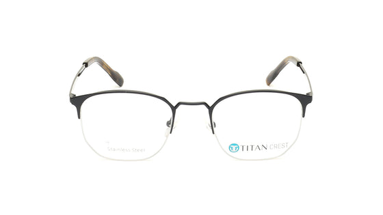 Black Semi-Rimmed Unisex Eyeglasses (TC1092UHM1MBLV|51)