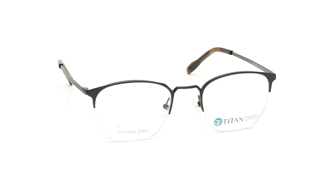 Black Semi-Rimmed Unisex Eyeglasses (TC1092UHM1MBLV|51)