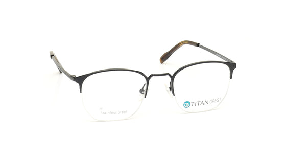 Black Semi-Rimmed Unisex Eyeglasses (TC1092UHM1MBLV|51)