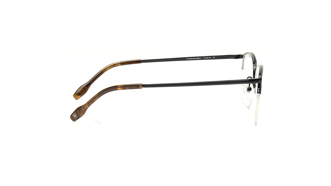 Black Semi-Rimmed Unisex Eyeglasses (TC1092UHM1MBLV|51)