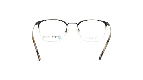 Black Semi-Rimmed Unisex Eyeglasses (TC1092UHM1MBLV|51)
